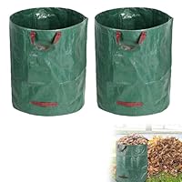 Gartenabfallsack,Garden Waste Bags,Gewebter Beutel,Laubsack,GartensäckeSelbststehend Faltbar,100L Laubsack Gartensack mit Griffen,Gartensack für Grünabfälle