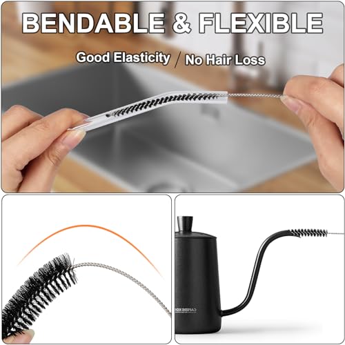 image for Ixiaoyoo Straw Cleaner Brushes Sets, 12 Pieces 8.2 Inch Botthle Cleani