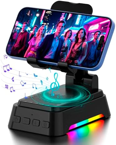 Gifts for Men Women, Cell Phone Stand with Bluetooth Speaker and ...