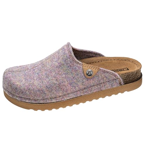 Chaussons femme Fischer Jutta 656406 doux avec semelle antidérapante