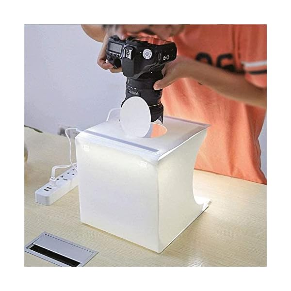 XKun Fotozelt für Fotoaufnahmen, LED-Lichtzelt, Softbox, Lichtzelt (Farbe: Weiß) – Bild 7