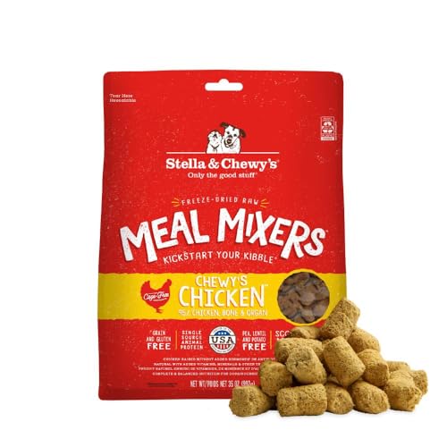 Stella & Chewy's Freeze-Dried Raw Chicken Meal Mixers- Dog Food Topper and Mixer - Made with 95% Cage-Free Chicken, Organs & Bone - Perfect for Picky Eaters - Grain-Free - 35oz - image 1