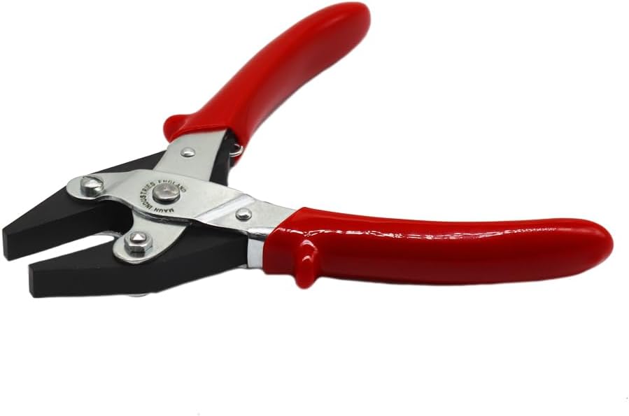 MAUN 4887-160 SMOOTH JAWS FLAT NOSE PARALLEL PLIER RETURN SPRING COMFORT GRIPS 160 MM