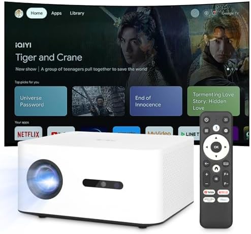 Google TV Smart Projector with Wifi and Bluetooth, 4K Supported, ...