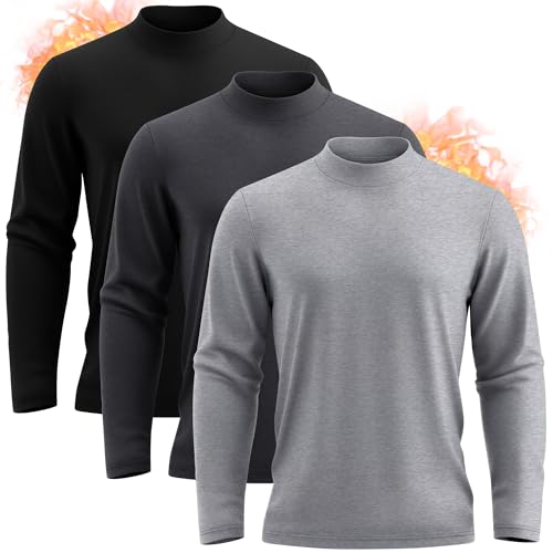 T-shirt thermique homme Neer pack de 3 hauts épais col montant pour ne plus avoir froid