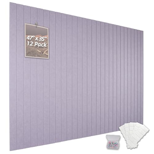 TENACR Cork Board Alternative-Felt Slat Wall Paneling,Office Bulletin Board for