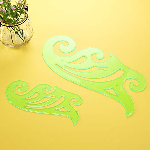 6 Pieces Plastic French Curve Ruler Multi-Function Comic Template Tool Set For Drafting Drawing Template, 6 Assorted Sizes #TOP5