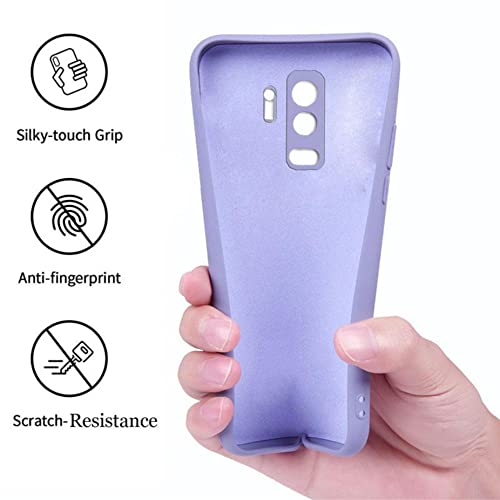 Image of A rtistque Liquid TPU Silicone Matte Shockproof Flexible with Camera Protection Soft Back Cover Case for Samsung S9 Plus - Purple