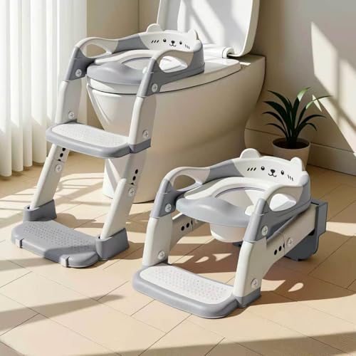 Reducteur Toilette Enfant—Adaptateur Toilette Enfant 3 en 1 AntidéRapant, RéSistant à L'Eau, Avec Pare éClaboussures IdéAl Pour L'Apprentissage de la...