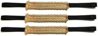 Bundle of 3 Flat Rolled Jute Tug Toy 2 Handle Redline K9