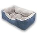 MERCURY TEXTIL- Sofá, Cesta,Cama Comoda para Perros,Gatos y Mascotas, con Relleno de Fibras Super Suave,Resistente al Desgaste y Duradero (Mediano, Azul)