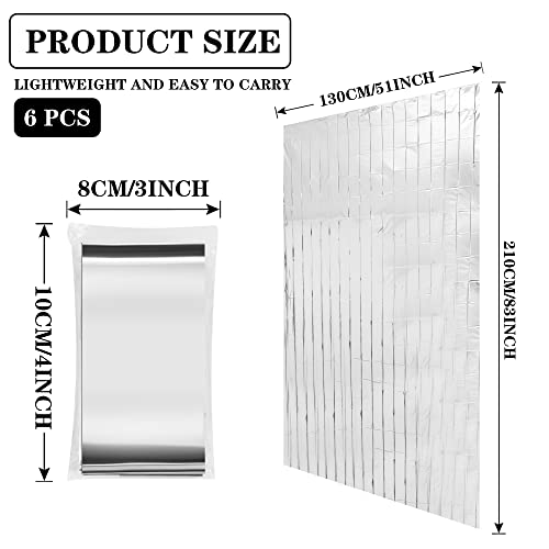 Yushanju Reflective Mylar Film,6 Pcs Silver Mylar Sheets Garden Greenhouse Covering Foil For Grow Room Plant Growth Outdoor Survival Camping First Aid(83 X 51 Inch) #TOP1