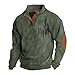 Sweatshirts for Men Fall Fashion 2025 Printed Standing Collor Button Up Shirt Casual Loose Athletic Shirt Top Multi Large