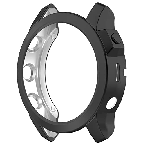 LOKEKE Compatible con Garmin Fenix 7, funda protectora de TPU para Garmin Fenix 7/7 Solar / 7 Sapphire Solar (TPU negro)
