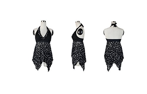 Olyer Two Piece Tankini Swimwear Plus Size With Boyshorts (5Xl, Black Dot) #TOP4