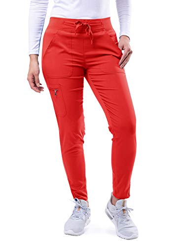 Adar Pro Scrubs for Women - Ultimate Yoga Jogger Scrub Pants - P7104 - Apple - M