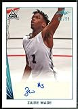 Zaire Wade Rookie Card 2021-22 Leaf Memories '90 Platinum #BAZW1