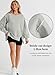 SHEWIN Sweatshirt for Women Early Fall Fashion Long Sleeve Shirts Crewneck Sweatshirts Trendy Cute Tops Soft Fall Outfits for Women 2025 A Gray