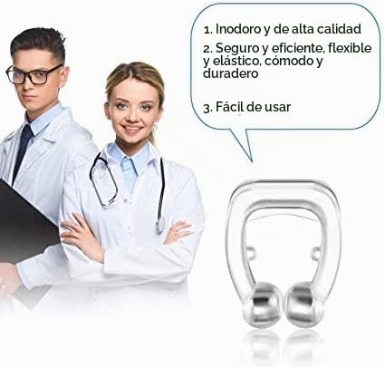 Miniatura 4 de Finevernek Antirronquidos Para Dormir, Dilatadores Nasales, Antirronquidos Nariz, Dilatadores Nasales De Silicona, Clip Silicona Con Imán Mejora La Respiración, Para Ayudar A Dormir, 4 Piezas
