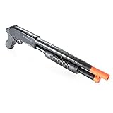 bbtac airsoft shotgun pump action (starter shotgun series) - pistol grip airsoft shotgun - high bb capacity - 300 fps+ w/ 6mm 0.12g bbs with bbtac warranty & tech support(Airsoft Gun)