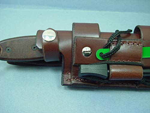 Custom Made Knife Sheath Fits Ontario Rat 3 Or Esee, 7" Leather Fixed Blade Knife Holder, Dyed Dark Brown #TOP1
