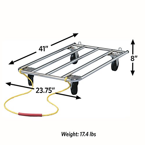 MidWest Homes for Pets Universal Dog Crate Dolly, Heavy-Duty Stainless Steel, Easy-Roll Wheels, Designed for Crates, Carriers, and Pet Equipment by MidWest Homes for Pets - Image 5