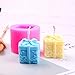PROKTH Christmas Candle Molds DIY Silicone Candle Mold Cuboid Shape Moulds with Embossed,for Candles Soaps Chocolates Puddings Color Random