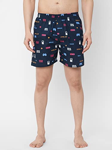Image of GoSriKi Men's Cotton Printed Boxer Shorts (Pack of 4) (ANL-BXR-PACK-4-GS-008)