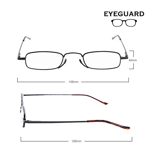 EYEGUARD - Occhiali da lettura sottili, 2 paia di
