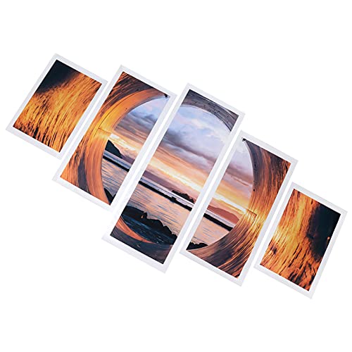 Pintura en lienzo premium BTOSEP decoracion elegante de casa con arte de puerto 5" 1