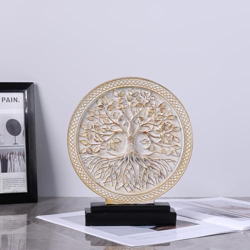 Estatua Decorativa Circular Árbol de la Vida de Resina miniatura 5