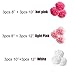 18pcs Hmxpls Tissue Hanging Paper Pom-poms, Flower Ball for Wedding Party Outdoor Decoration - Premium Paper Craft Kit (Pink & White), 8