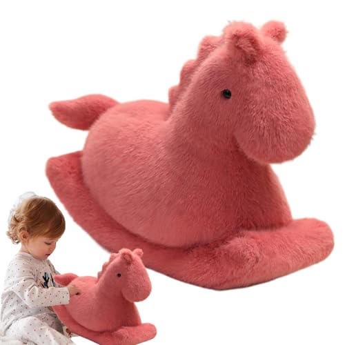 Cheval en peluche réaliste au pelage doux et finitions soignées