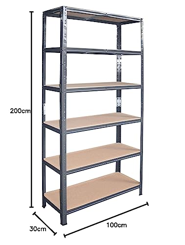 shelfplaza Home 200x100x30cm regał metalowy antracyt: 6x145kg