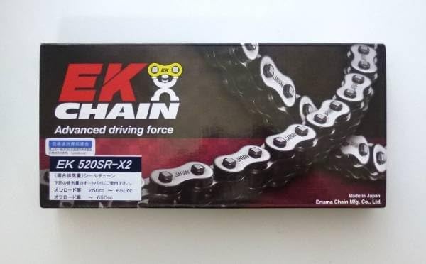 込みEKチェーン 520SR-X2 110L クリップジョイント付 バリオス250'91-96 KDX250SR ZXR25