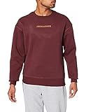 JACK & JONES JCOMARCO Sweat Crew Neck Sudadera con Capucha, Catawba Grape/Fit: Relajado, S para Hombre