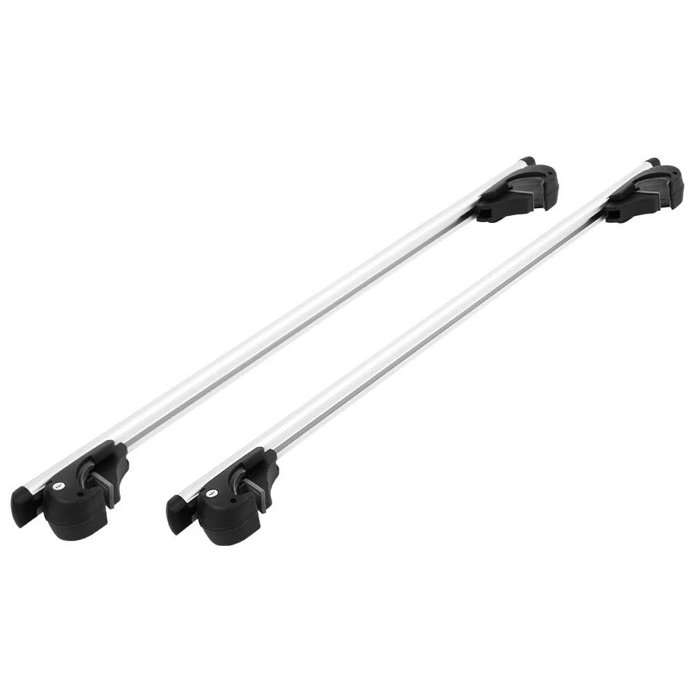 Barras Portaequipajes para Techo De Coche 120 Cm, Aleación De Aluminio, Color Plata, con Cerradura Autopartes