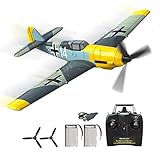 VOLANTEXRC RC Flugzeug, 2.4Ghz 4-CH Ferngesteuertes Flugzeug for Aerobatics Spannweite von 400mm mit Xpilot Gyroskop-System für Anfänger RTF (BF109)