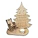 Décoration d'ornement de souvenir de Noël, boule de ciel en bois en mémoire pour parent ou ami de maman et papa, paradis d'ornements en bois chaise à bascule de Noël pour commémorer les êtres chers