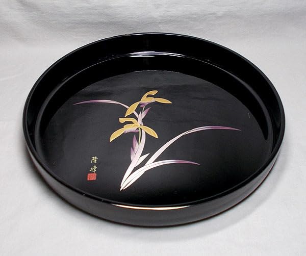 漆器　懐石盆　33.5角　飾り彫り　アンティーク　3点 香川漆器 讃岐彫 えぐり鑿（のみ）摺漆 長角盆 31.5cm×21cm
