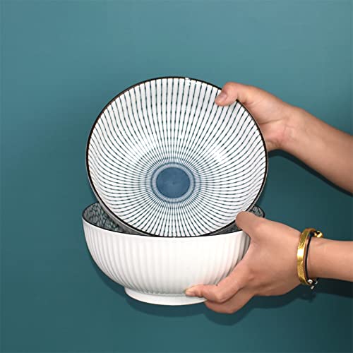 Houlu 60 Oz Pho Bowls, Large Soup Bowl, Japanese Ramen Bowl Set, Big Porcelain Bowls Set Of 3, 8 Inches #TOP6