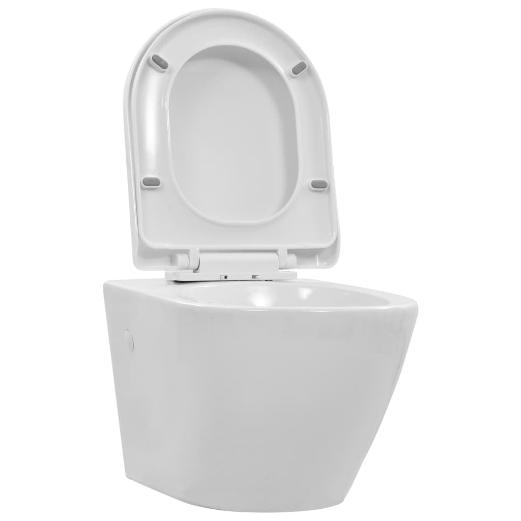 Sprzęt hydrauliczny armatura sanitarna toalety i bidety toalety wiszące na ścianie toaleta bez oprawek ceramiczna biała
