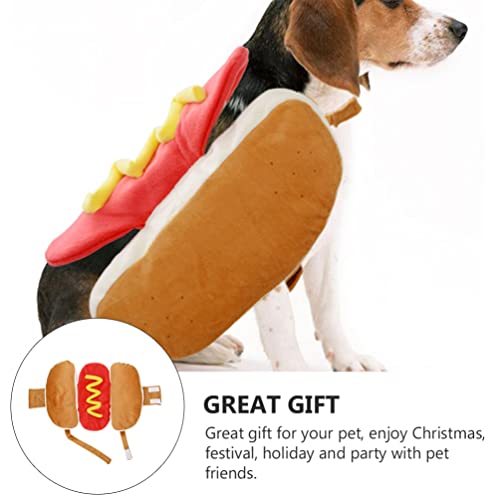 STOBOK Hot Dog Pet Traje para Gatos E Cães de Natal Pet Roupa Photo Prop Hambúrguer Pet Gato Traje T