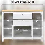 Zoom IMG-2 homcom credenza cucina mobile con Zoom IMG-2 homcom credenza cucina mobile con