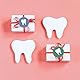 craspire Zahnwachs-Siegelstempel Teeth-Loving Day Siegelwachsstempel 30 mm Retro Vintage Abnehmbarer Messing-Stempelkopf Mit Holzgriff Für Einladungen Karten Geschenk
