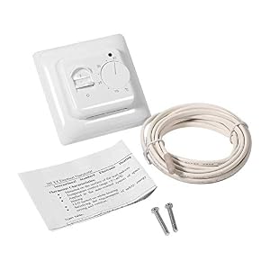 Thermostat d’ambiance – Thermostat Chauffage Manuel mécanique au Sol, régulateur de température de climatisation, pour Chauffage au Sol électronique et Autres éléments Chauffants électriques, 230 V