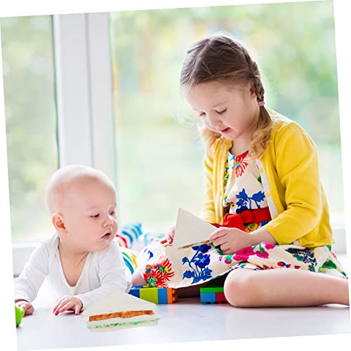 HOLIDYOYO 4 Peças De Pão Simulado Sanduíche De Pão Triturador De Alimentos Decoração De Bolo Pu Pão