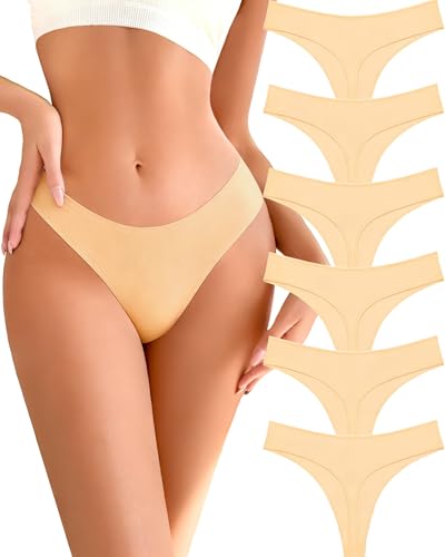 Image of READY TO LOVE Cotton Underwear for Women Pack Breathable Thongs for Women Sexy Stretch Soft Womens Panties Thong XS-XL