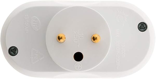 Zenitech - Multiprise biplite pour façade 16A - Blanc - 5