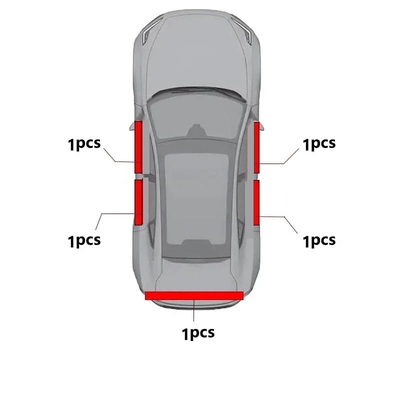 5 Pezzi Battitacco per Auto per Ford Transit/Tourneo Custom 2023-2024 2025, Battitacco Adesivi Soglie Porte Protezioni per Davanzali per Porte Automobile in Fibra di Carbonio Nero